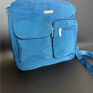Baggallini Canyon Bagg slim blue crossbody nylon